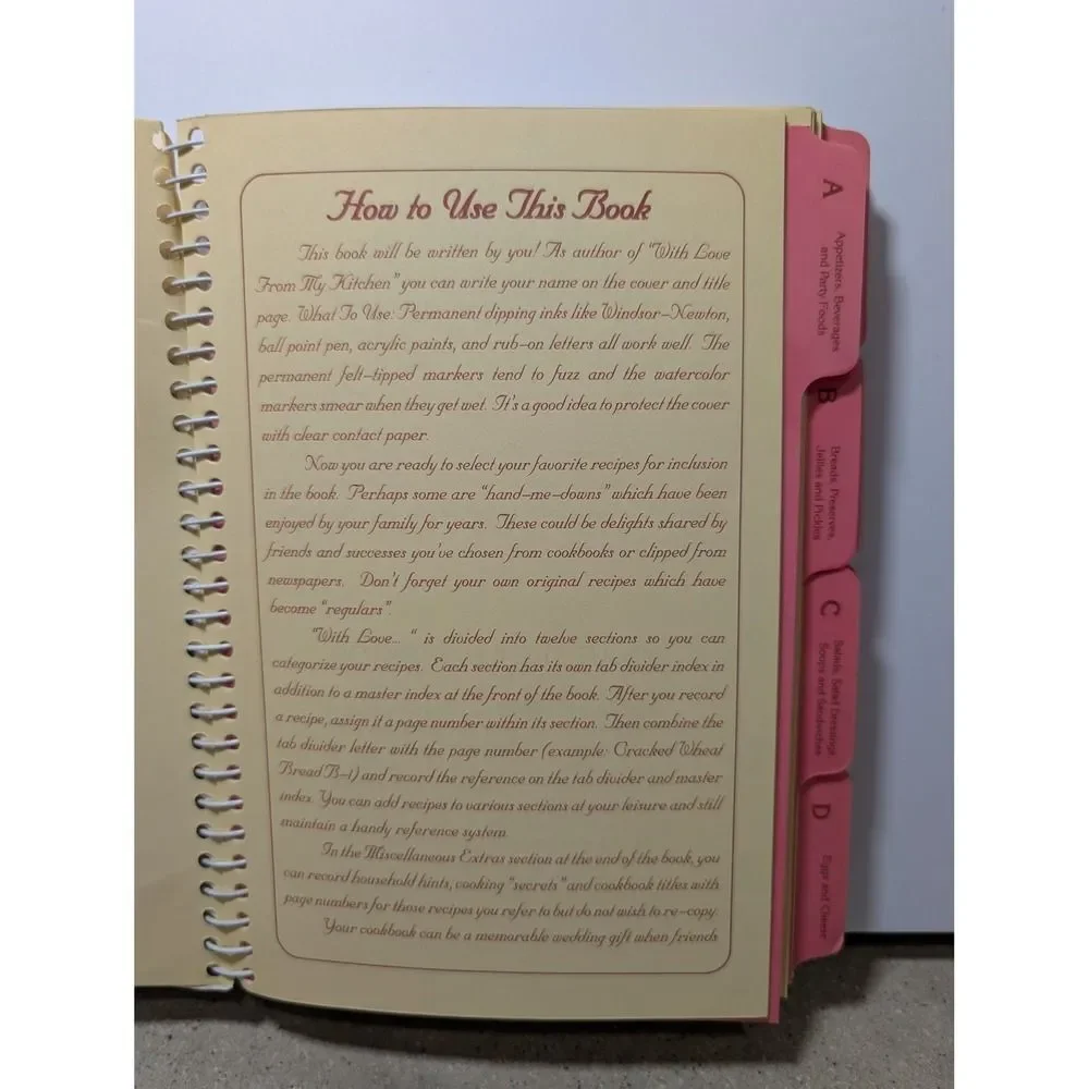 With Love From My Kitchen Vintage Recipe Journal Nancy Radcliffe Edwards Spiral